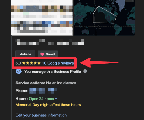 Google business profile reviews