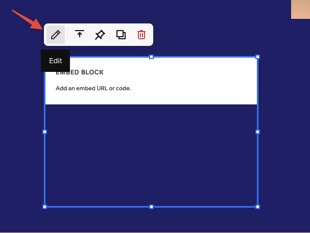 Edit the Embed Block